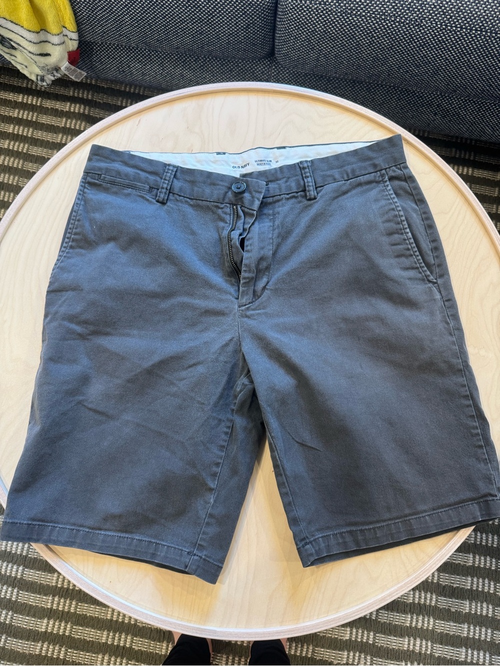 Men's Flat Front Gray Chino Shorts Old Navy